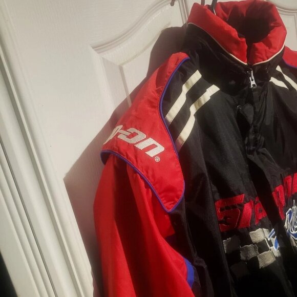 Snap On Racing Vintage 90s Jacket size Extra Large (XL) Black/Red Full Zip CHOKO - Picture 4 of 10